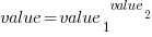 value={value_1}^{value_2}